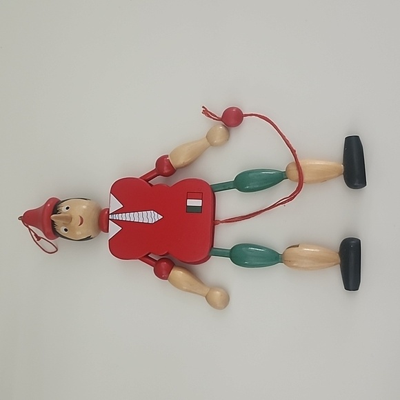 Vintage Other - Pinocchio Italian Wood Pull Toy
